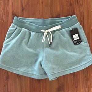 NWT Avia light green cozy Sherpa drawstring shorts size M